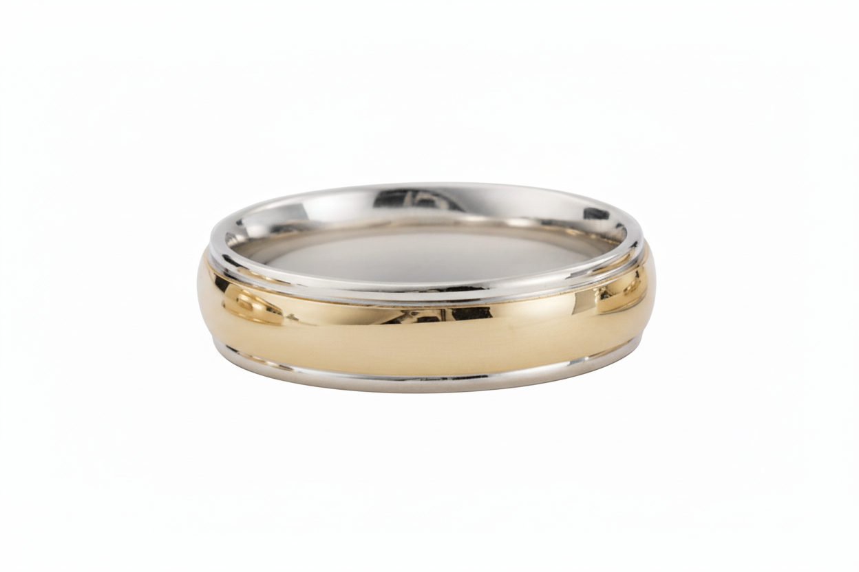 14K Two Tone Gold Mens and Womens Wedding Bands