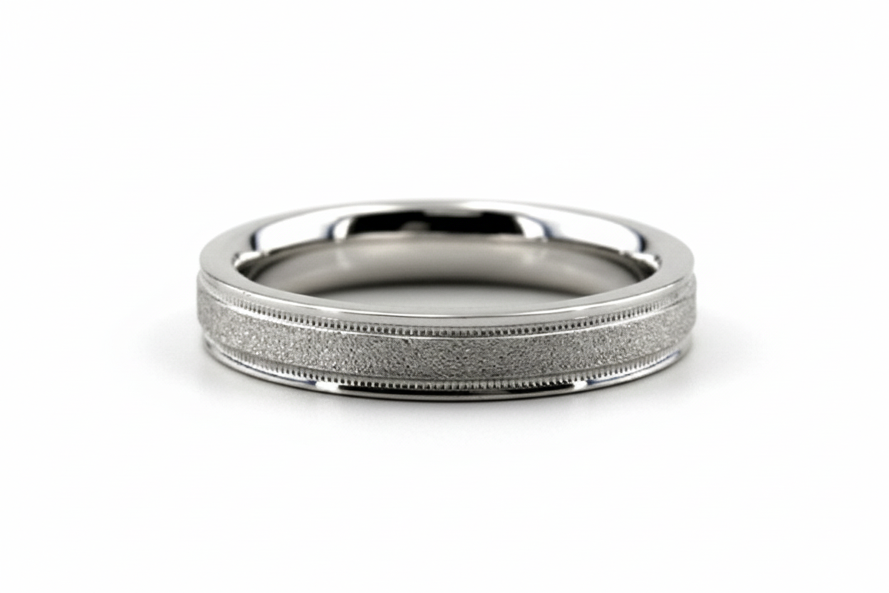 Bagues de mariage pour hommes et femmes en or blanc massif 4mm 10K 14K 18K