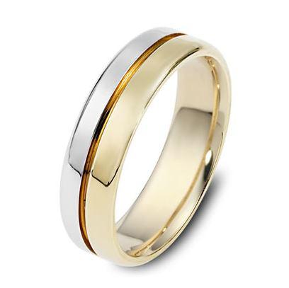 Two Tone Gold Mens Wedding Rings
