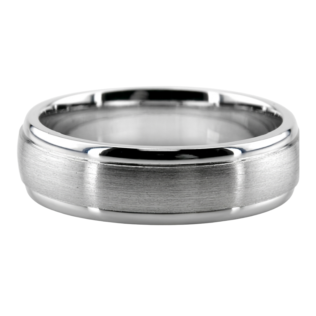 White Gold Mens Wedding Bands