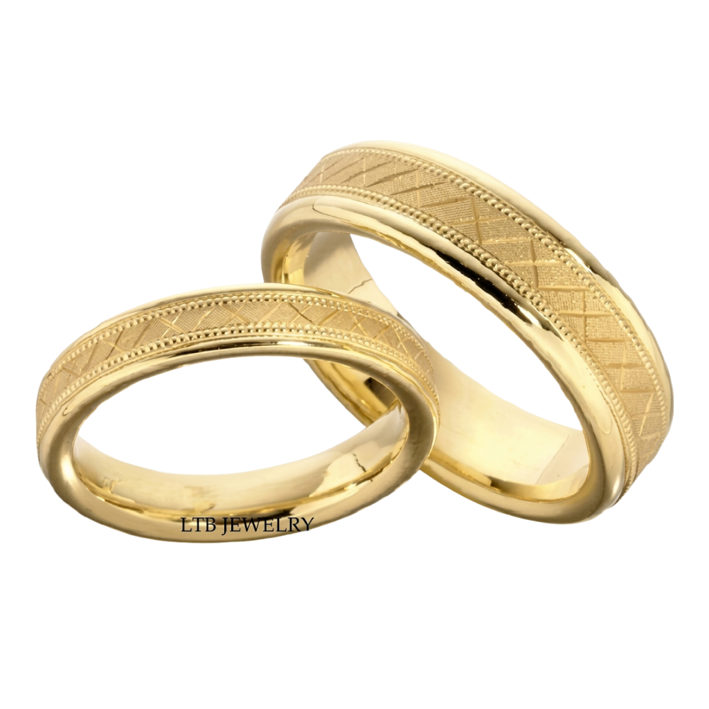 His and Hers Matching Wedding Bands Set