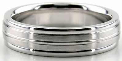 Alliance en platine pour homme