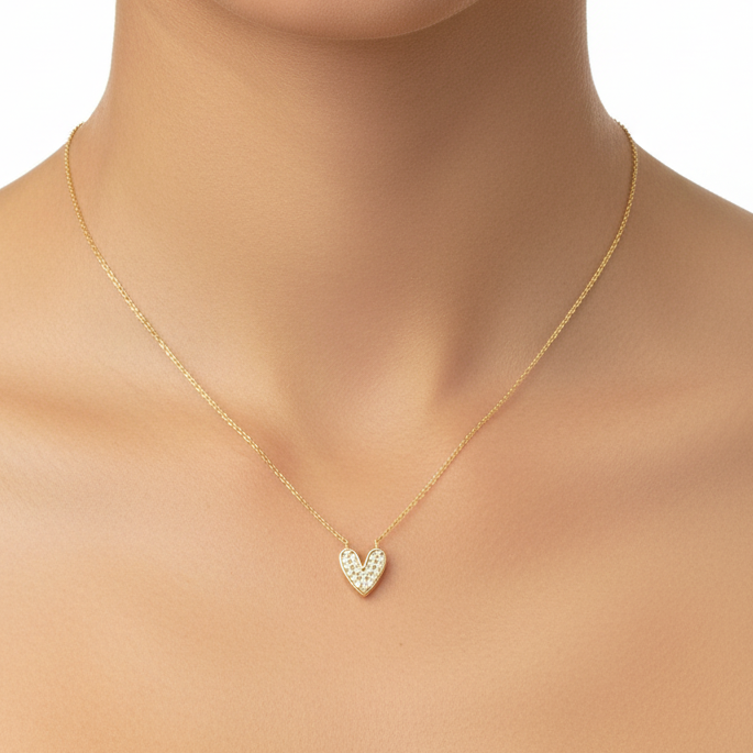 Collar con trébol rosa de la estación en oro amarillo macizo de 14 quilates