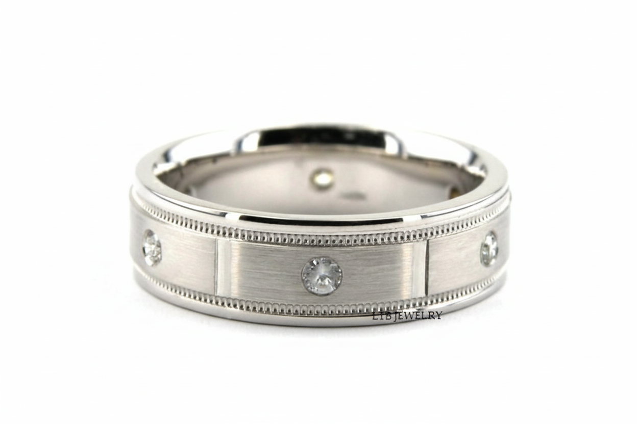 Diamond Mens Wedding Bands