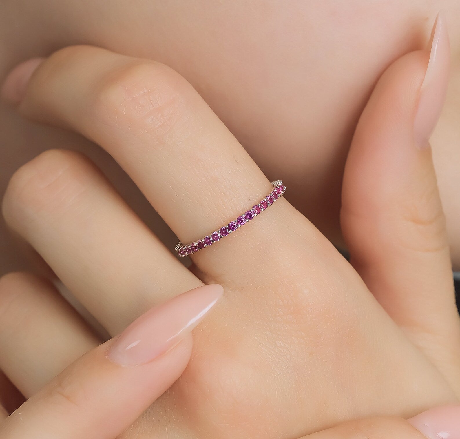 Full Eternity Ruby Wedding Ring