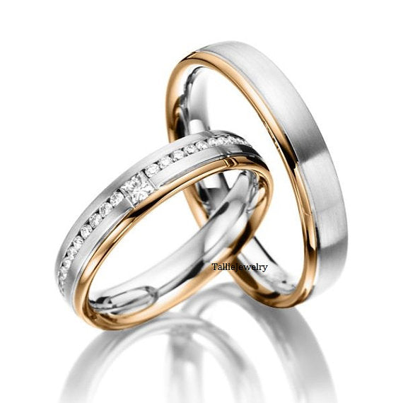His and Hers Matching Diamond Eternity Rings Set