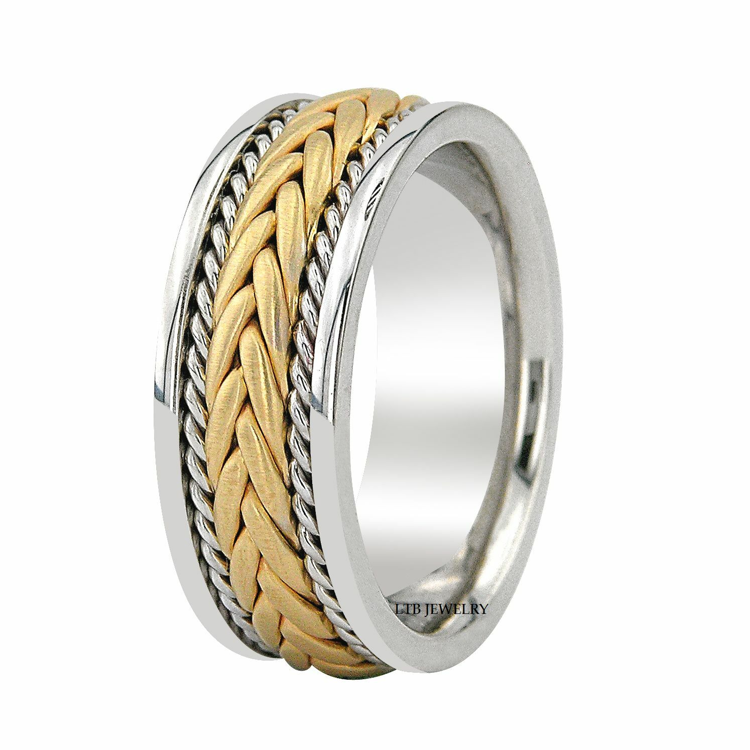 Handmade Rope Braided Mens Wedding Bands