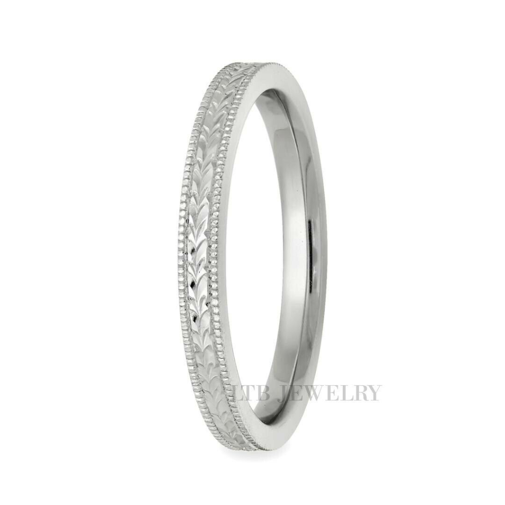 Hand Engraved Mens and Womens Wedding Bands
