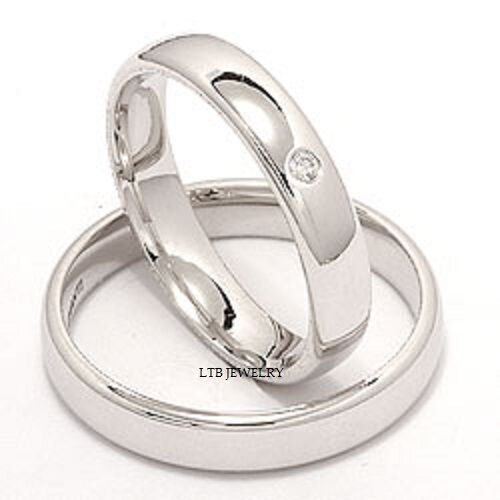 His and Hers Platinum Diamond Wedding Bands