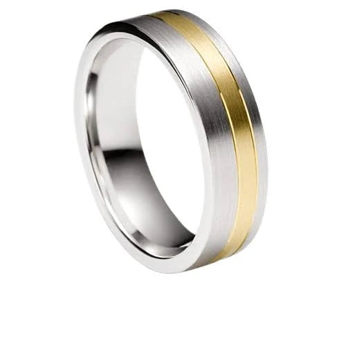 14K Two Tone Gold Wedding Bands