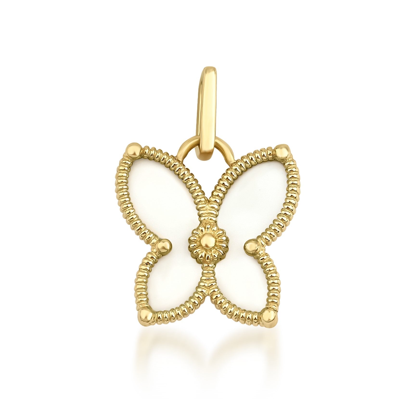 10K Gold Butterfly outlet Enamel Charm Pendant