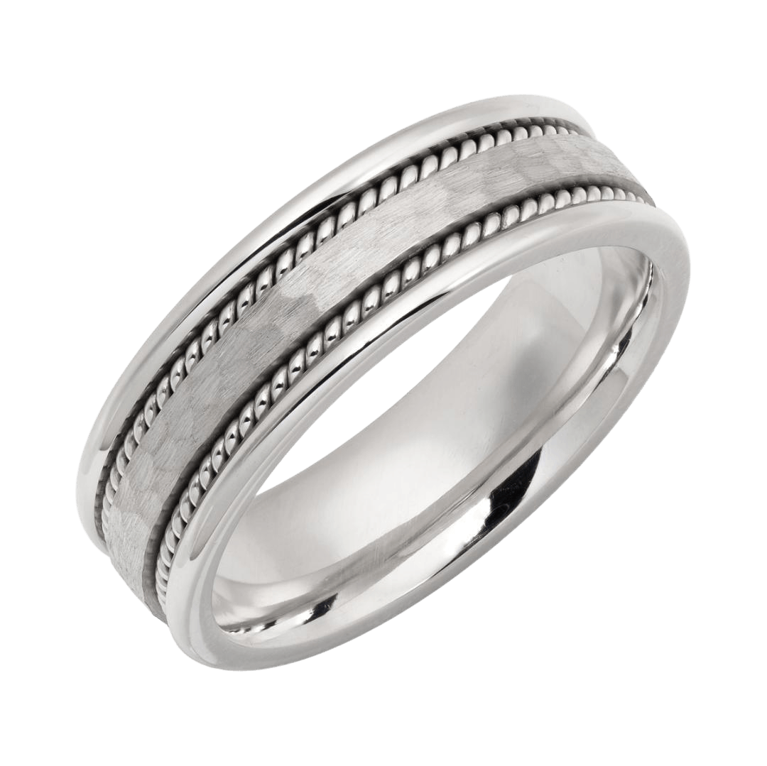 Handmade platinum wedding on sale rings