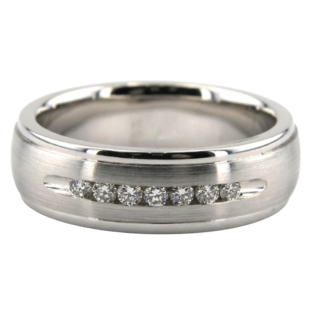 Alliances en diamant platine pour hommes