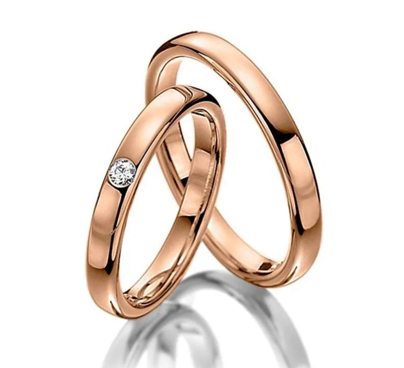 Alliances en diamant pour elle et lui, ensemble d'alliances assorties