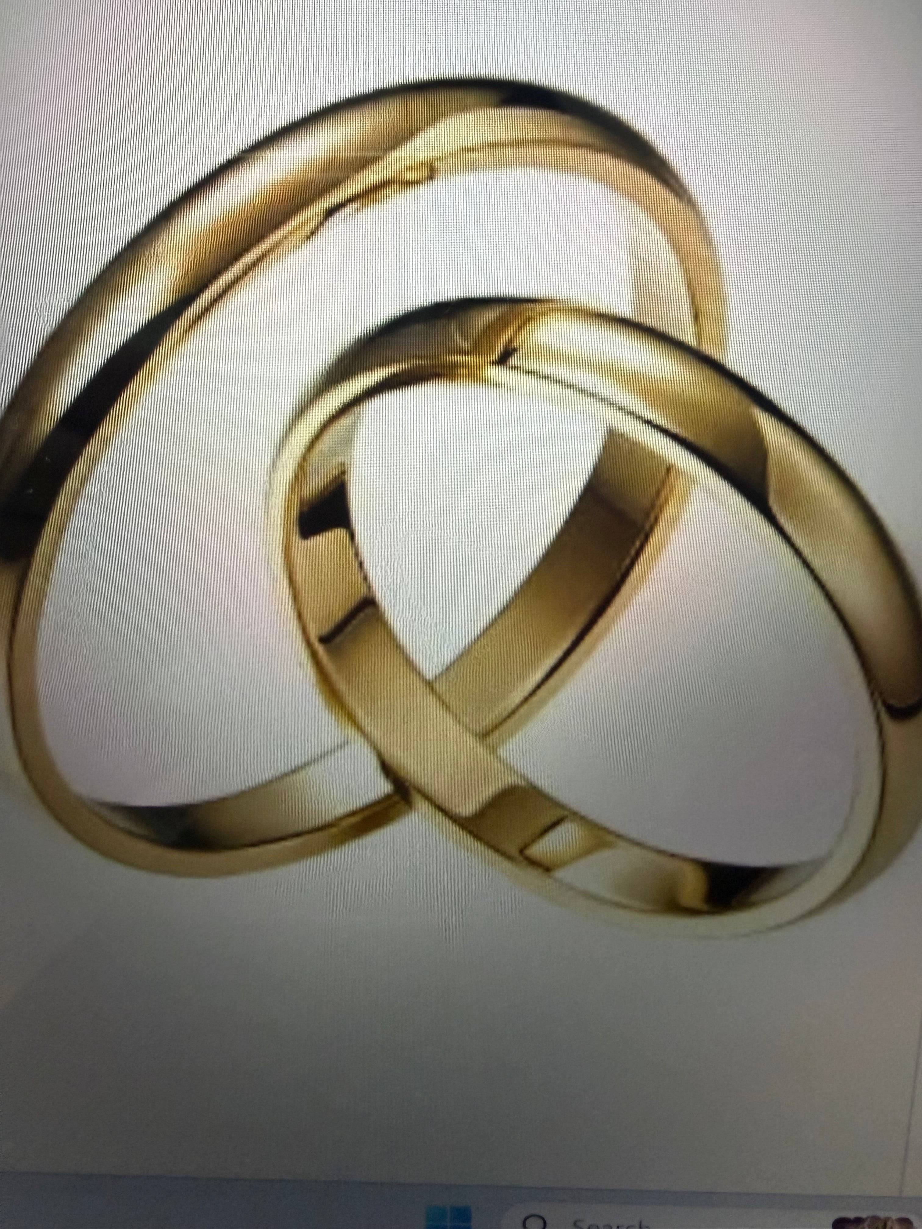 His and Hers Plain Dome Wedding Bands Set