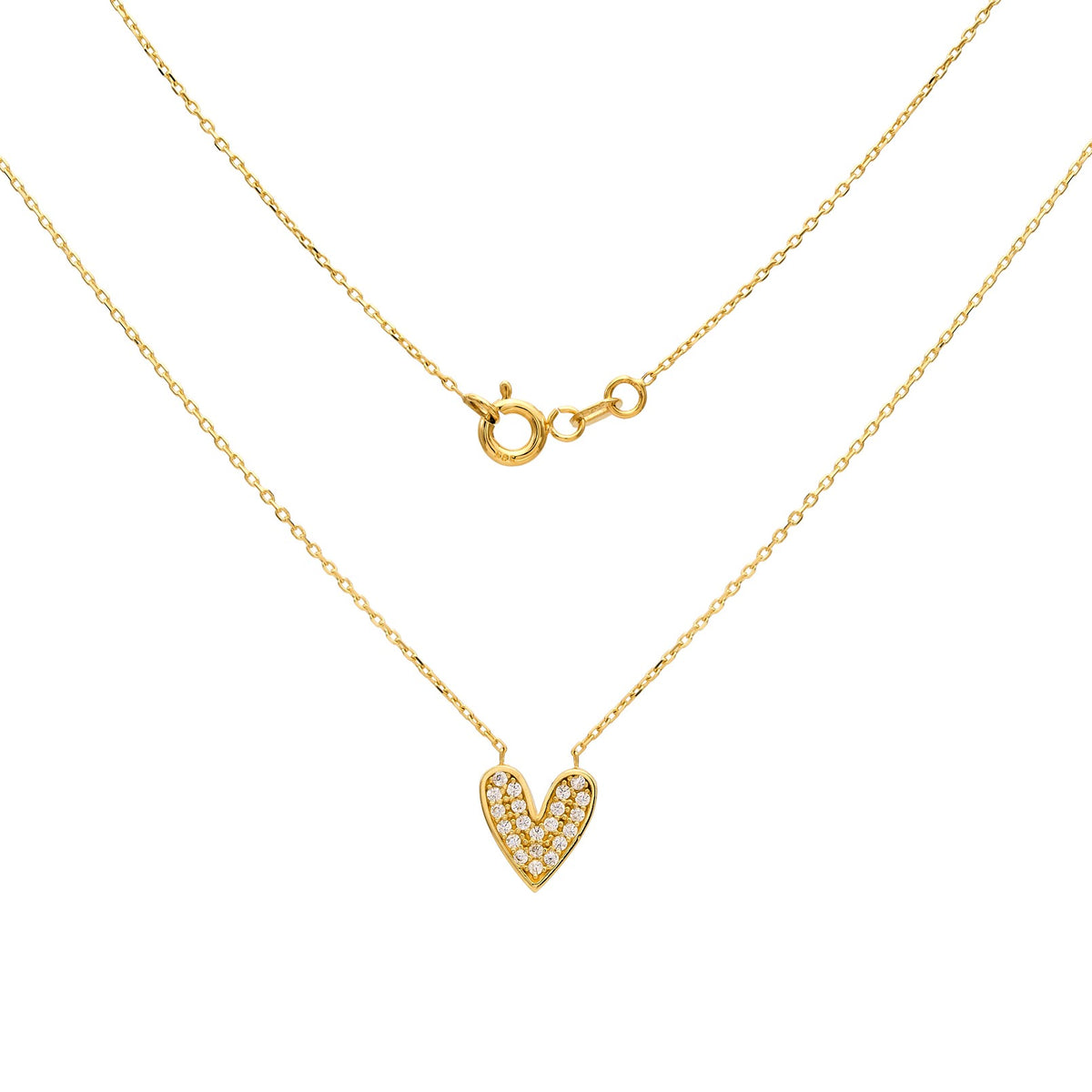 Collar con trébol rosa de la estación en oro amarillo macizo de 14 quilates