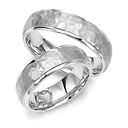 His and Hers Platinum Wedding Bands Set