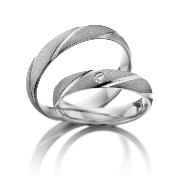 His and Hers Diamond Wedding Bands Set