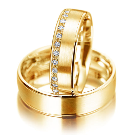 His and Hers Diamond Wedding Rings Set