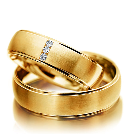His and Hers Diamon Wedding Bands Set