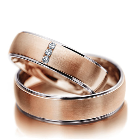 His and Hers Diamon Wedding Bands Set