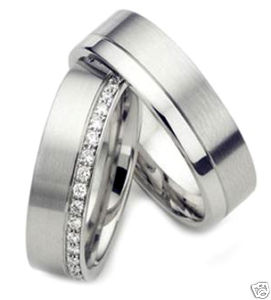His and Hers Platinum Diamond Wedding Bands