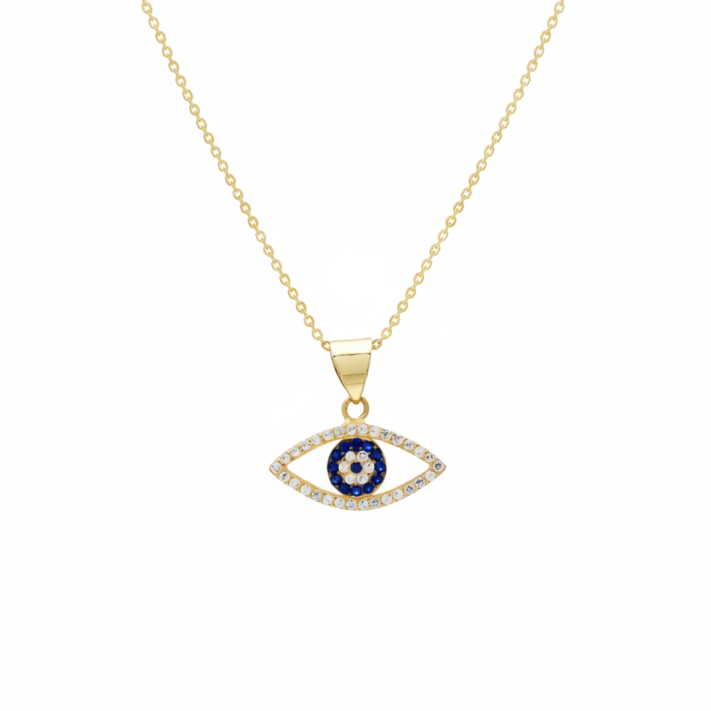 Colgante o collar de trébol rosa delicado en oro amarillo de 14 quilates