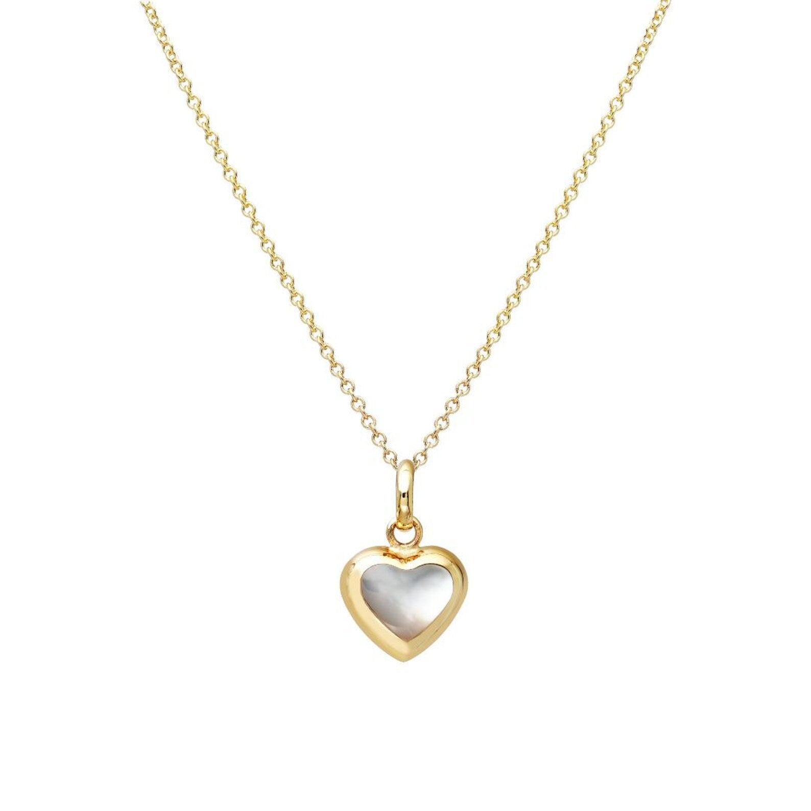 PORTER CLASSIC HEARTPEARL GOLD NECKLACE 14k Gold Mother of Pearl