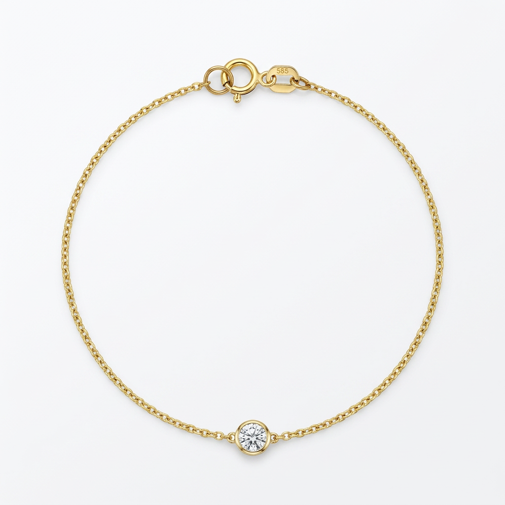 Bracelet tennis en or blanc massif 14 carats avec diamants de 2,40 carats