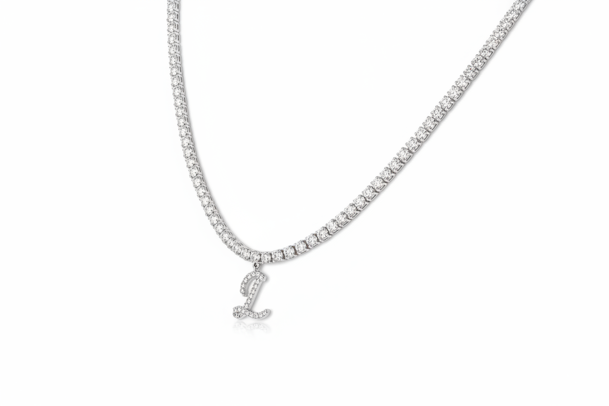 Collier tennis en or jaune massif 14 carats avec diamants de 7,00 carats