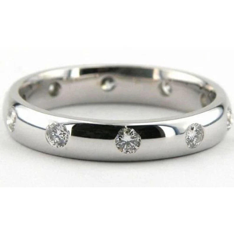 14K White Gold Mens and Womens Diamond Wedding Ring