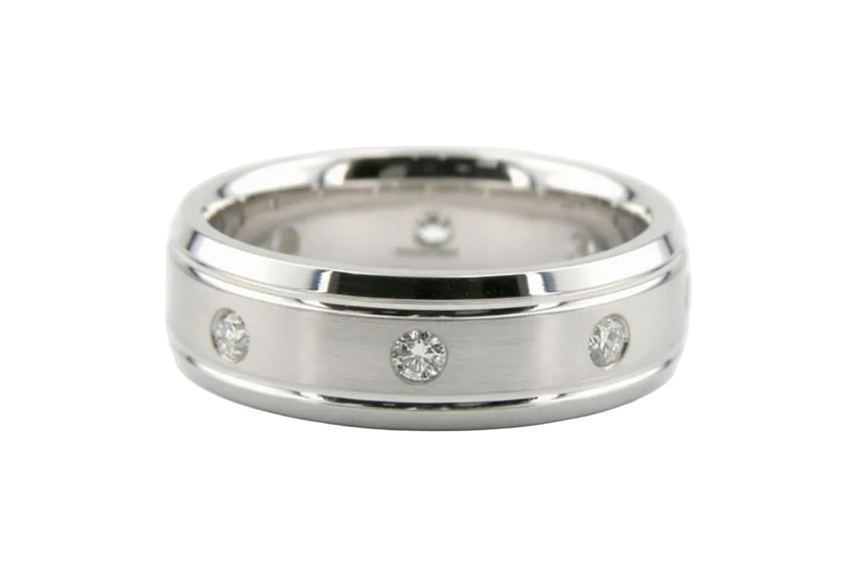 Alliances en platine et diamants