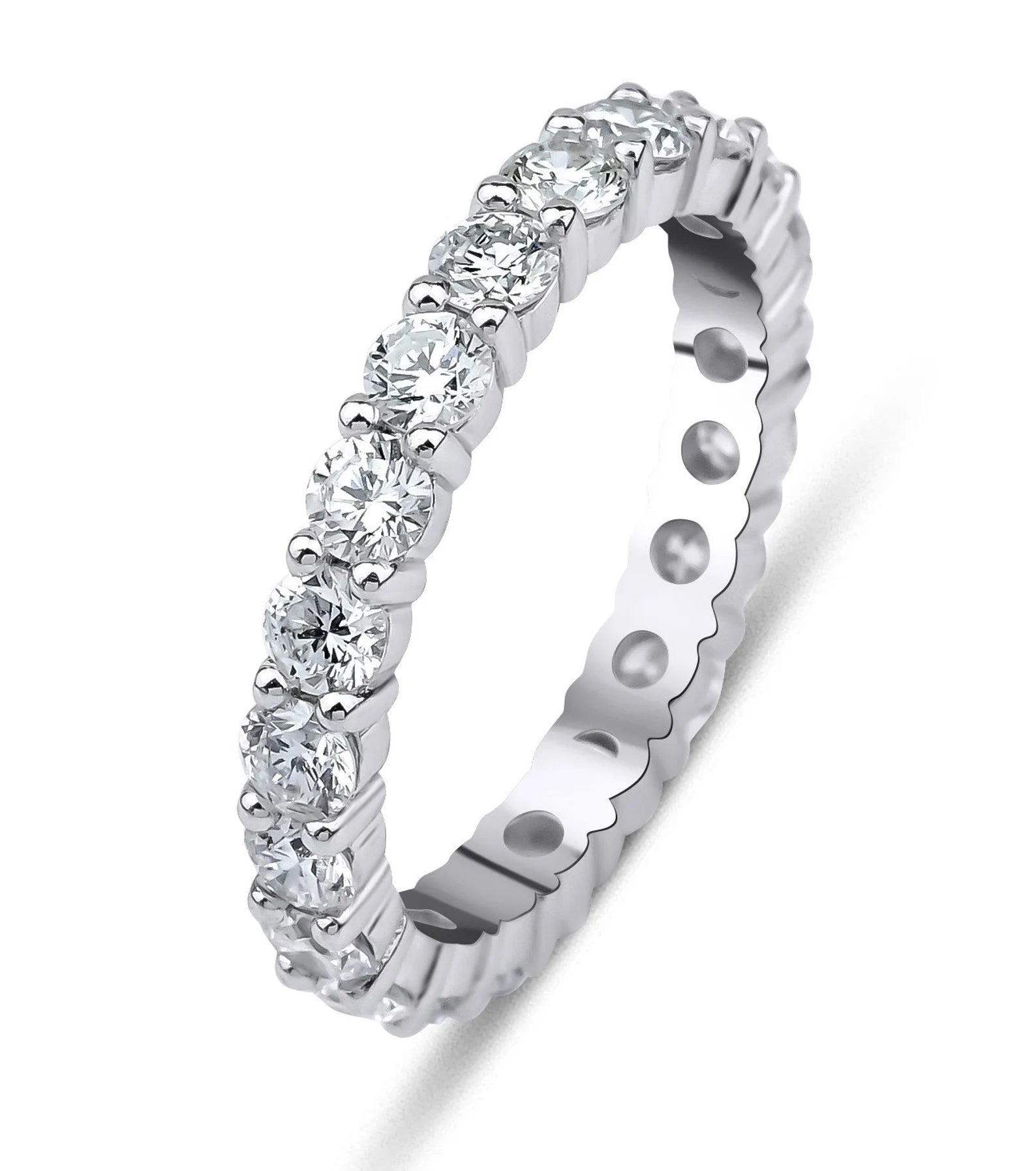 14K White Gold 1.65 Carat Diamond Wedding Bands