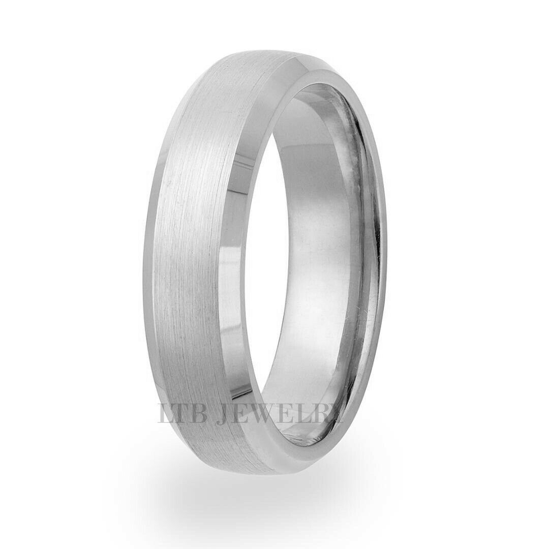 Beveled Edge Mens Wedding Bands