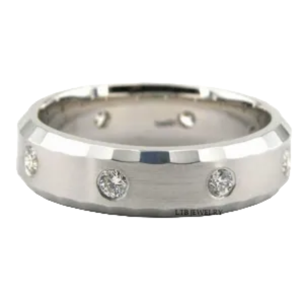 Alliances en diamant platine pour hommes