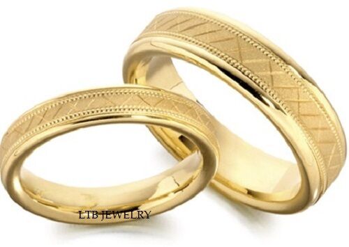 His and Hers Matching Wedding Bands Set