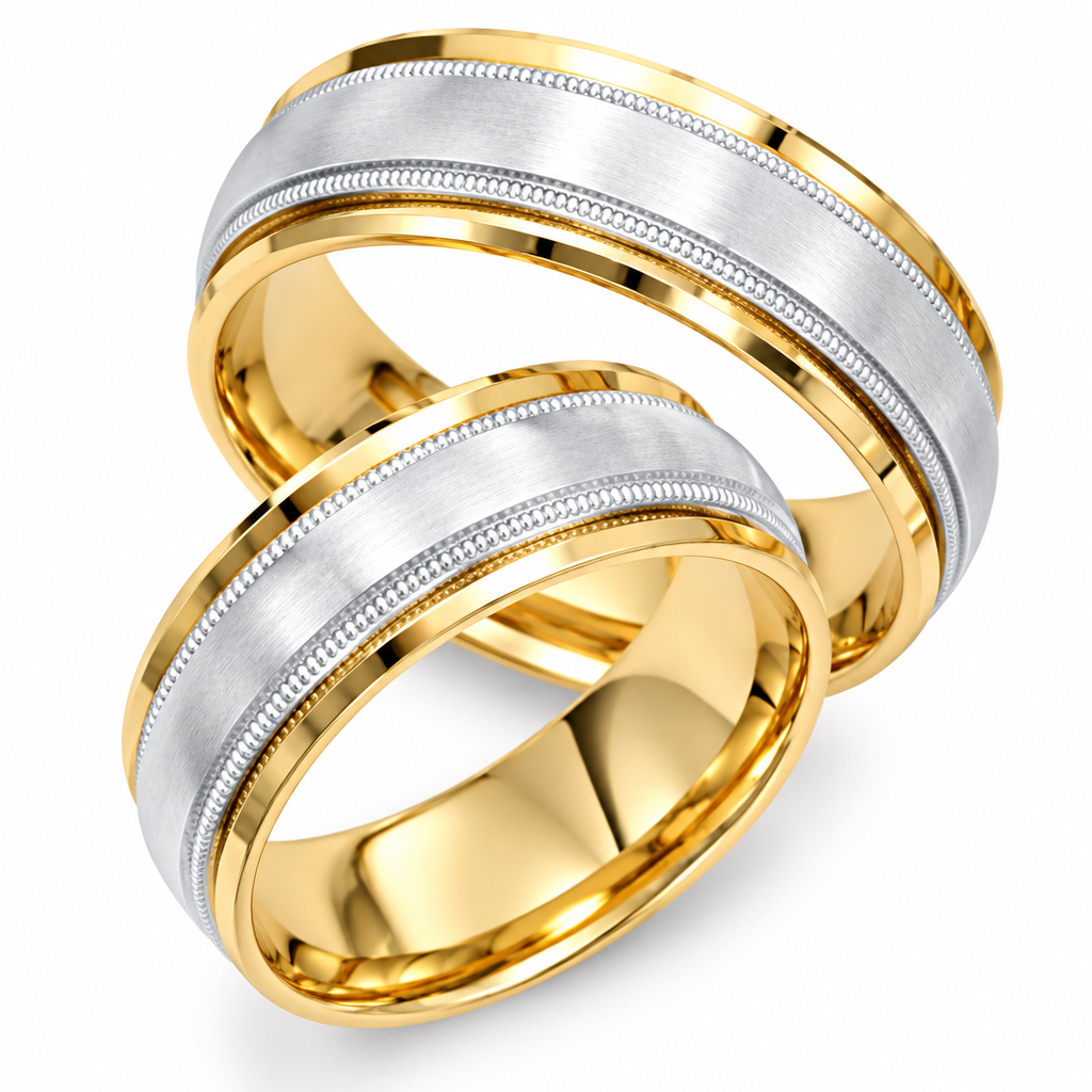 Matching Wedding Rings Set,  His and Hers Wedding Bands
