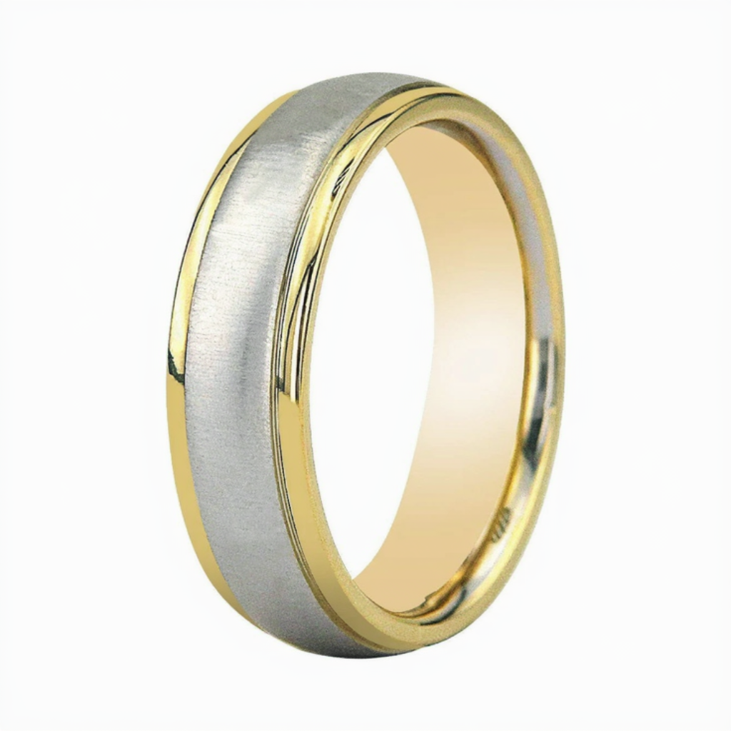 Alianzas de boda para hombre en oro blanco y amarillo de 10 quilates, 14 quilates y 18 quilates