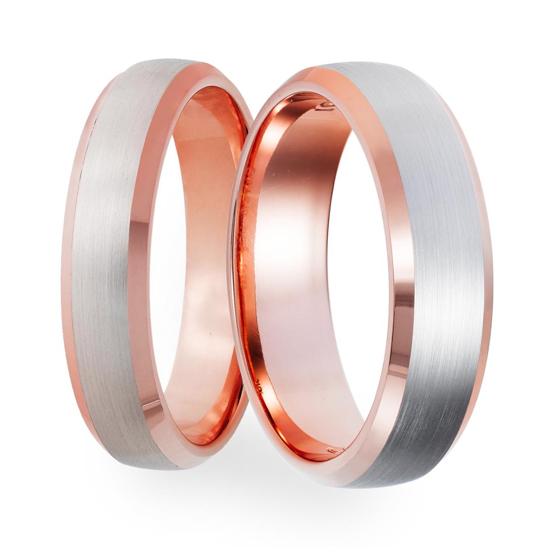 Alliances de mariage en or bicolore pour elle et lui