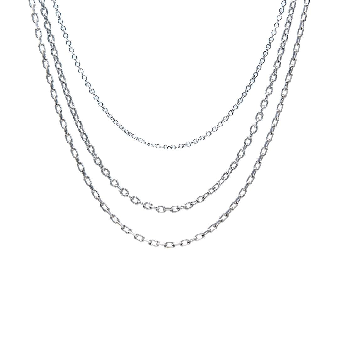 Collar de estrella de diamantes en oro blanco macizo de 14 quilates