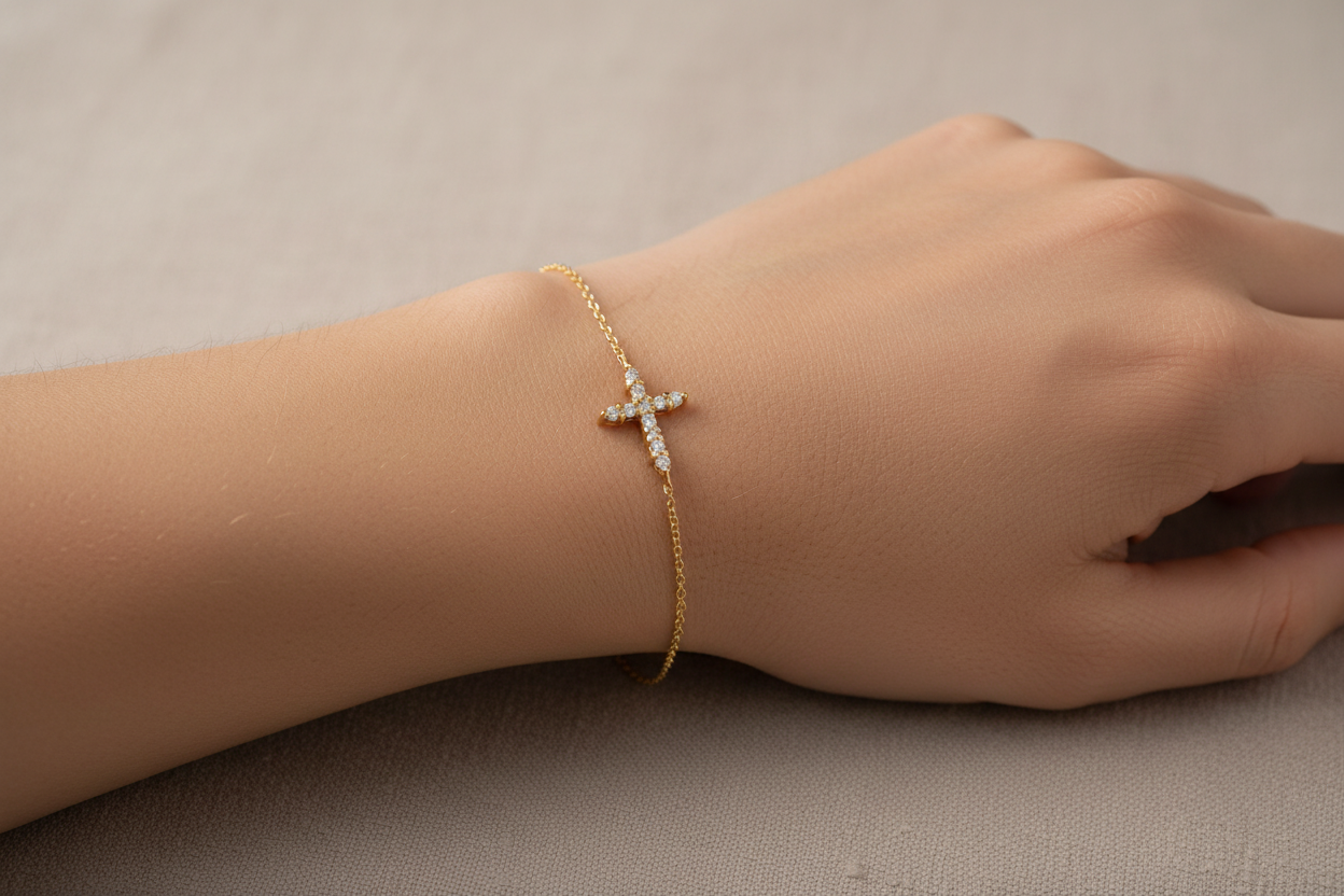 Bracelet tennis en or blanc massif 14 carats avec diamants de 2,40 carats