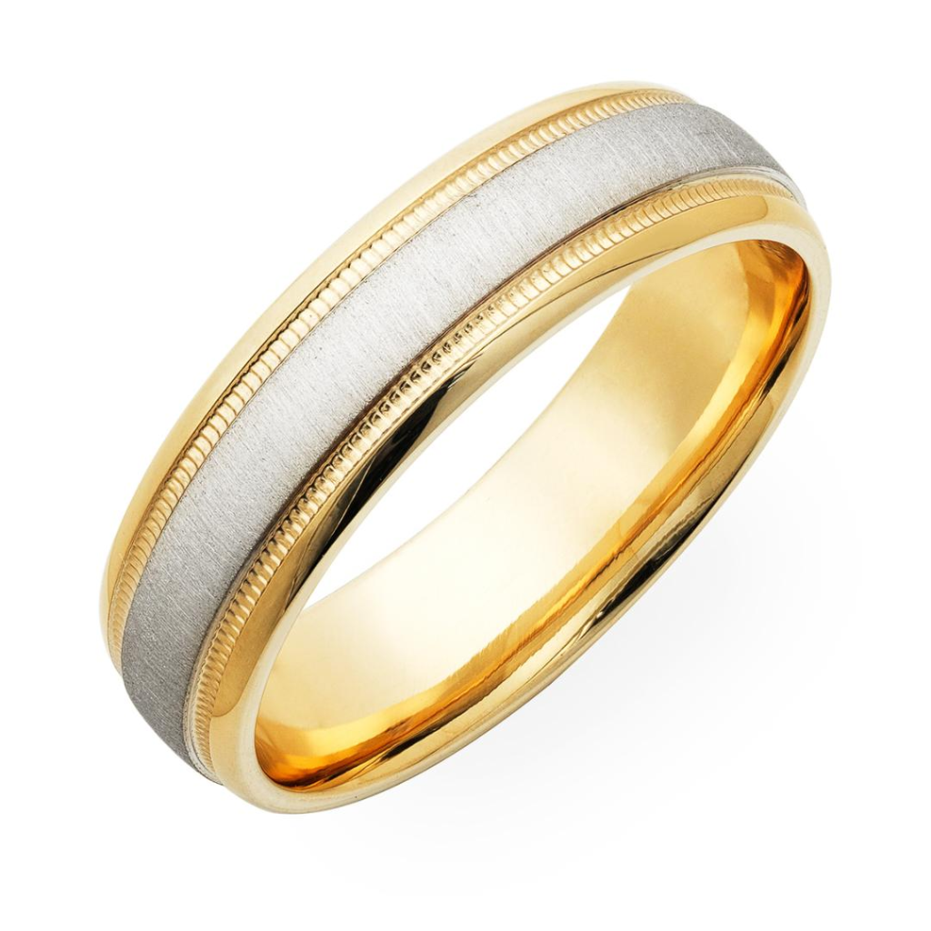 Anillos de boda de oro de dos tonos