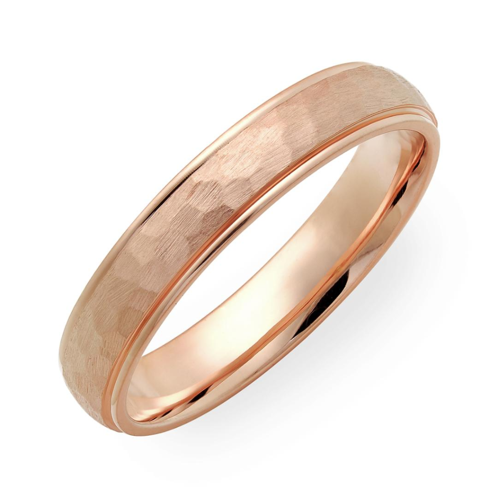 14K Solid Rose Gold Mens and Womens Wedding Bands