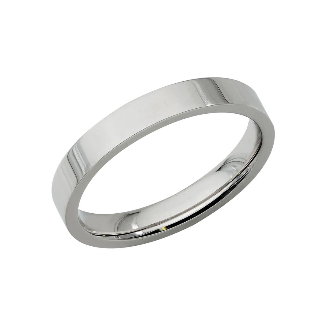 3mm 10K 14K 18K White Gold Flat Wedding Bands