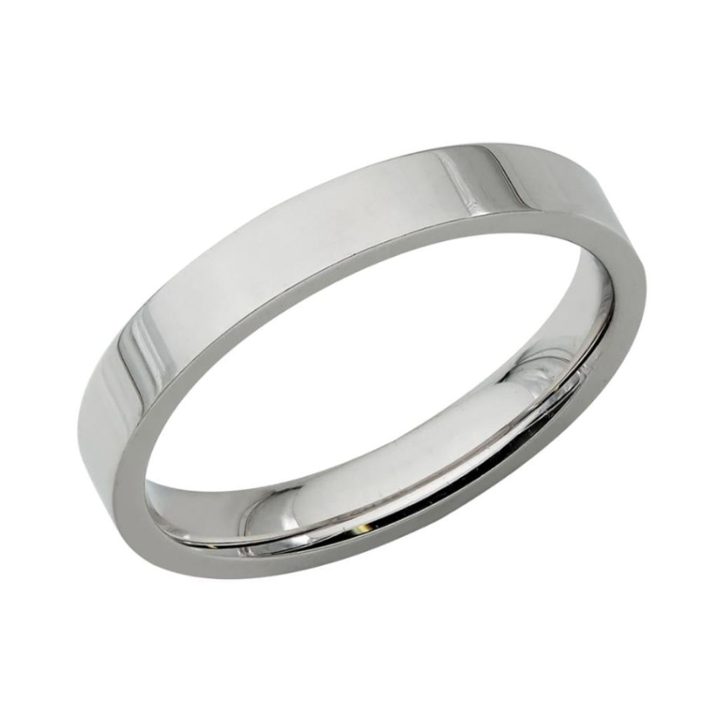 Alliances plates en platine de 3 mm