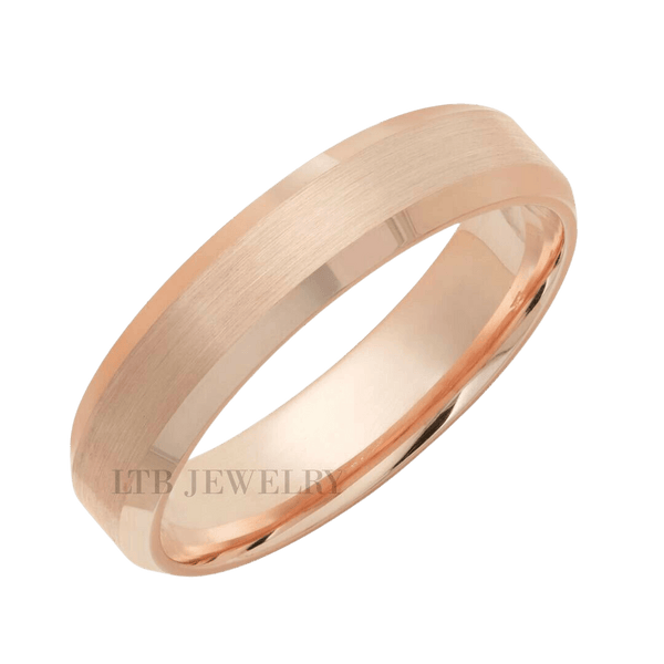10k rose gold best sale mens wedding band