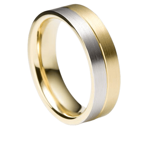 6mm 10K 14K 18K Solid White and Yellow Gold Mens Wedding Bands