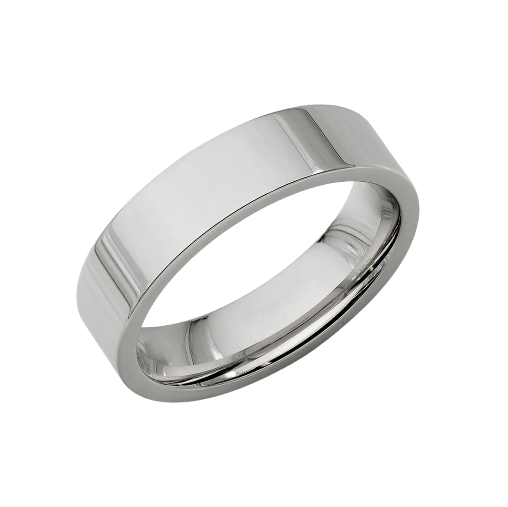 Dome Comfort Fit Wedding Ring Band 14k White Gold (2mm) - UB49