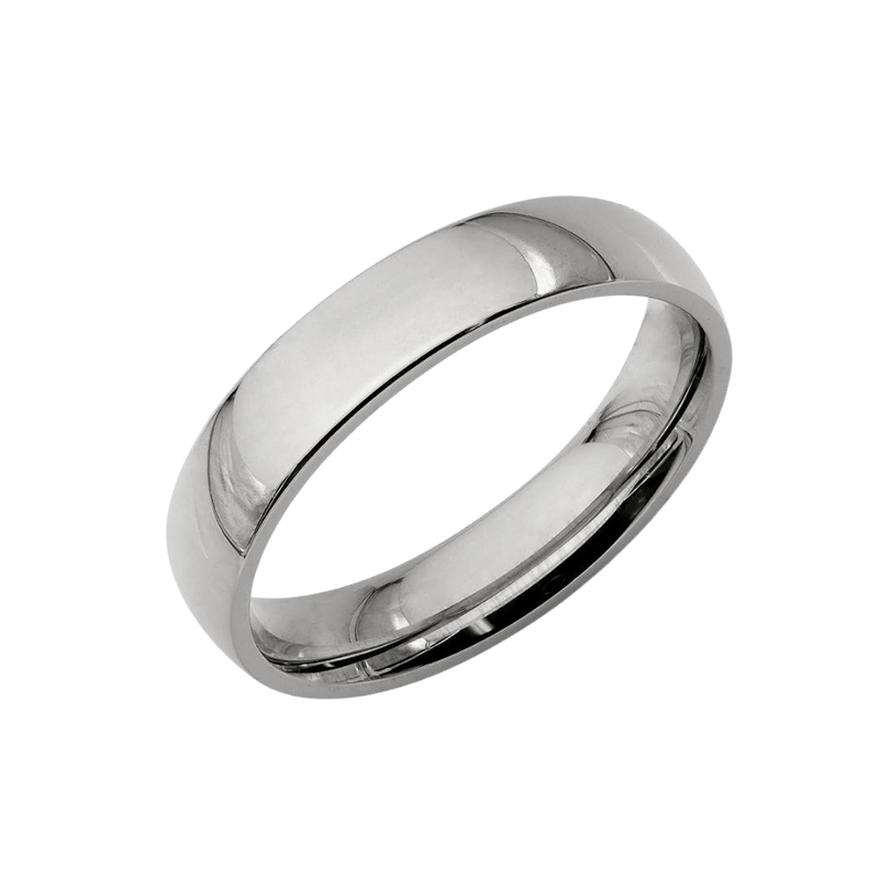 4mm 14K Gold Classic Plain Dome Wedding Bands LTB JEWELRY