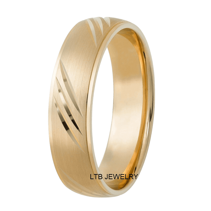 10K Solid Yellow Gold Wedding Rings